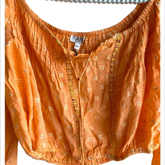 Orange Bohemian Blouse - Picture 3 of 10